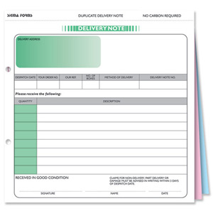 Sigma Delivery Note Business Form 3 Part Set 215x203mm Ref SD3 [Pack 50]