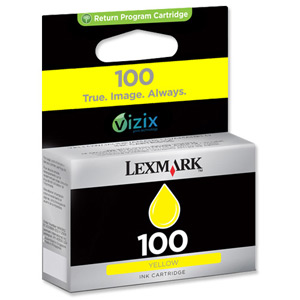 Lexmark No. 100 Inkjet Cartridge Return Program Page Life 200pp Yellow Ref 14N0902E Ident: 823I