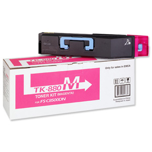 Kyocera Laser Toner Cartridge Page Life 18000pp Magenta Ref TK-880M