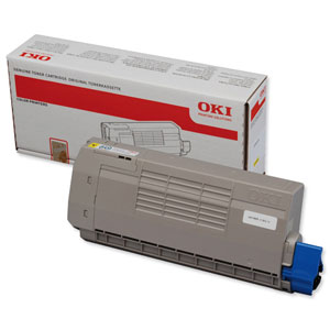 OKI Laser Toner Cartridge Page Life 11000pp Yellow Ref 44318605