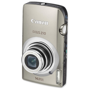 Canon IXUS210 Digital Camera HD HDMI SDHC DIGIC4 3.5in LCD 5x Optical Zoom 14.1MP Silver Ref 4196B015AA