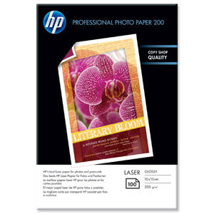 Hewlett Packard [HP] Professional Laser Paper Glossy 100x150mm Ref CG970A [100 Sheets]