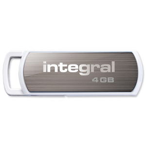 Integral 360 USB Drive Rotating-socket Capless ID System 4GB Grey Ref INFD4GB360GY