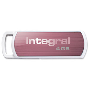 Integral 360 USB Drive Rotating-socket Capless ID System 4GB Pink Ref INFD4GB360PK