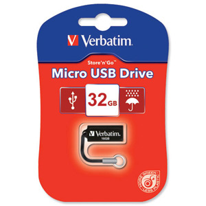 Verbatim Secure n Go USB Drive Secure Data 256-bit Encryption Read 11MB/s Write 8MB/s 32GB Ref 44072