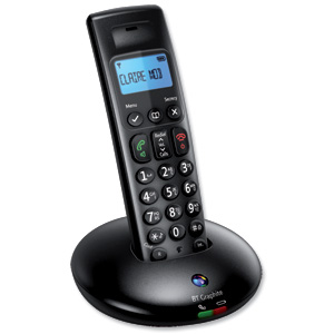 BT Graphite 2100 DECT Telephone Cordless 50 Entry Phonebook 40 Caller ID Ref 51532 Single