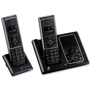 BT Verve 450 Twin Plus DECT Telephone Cordless Silver 200 Entry Phonebook 20 Caller IDs Ref 057891
