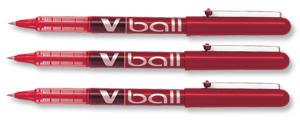 Pilot VB5 Rollerball Pen 0.5mm Tip 0.3mm Line Red Ref BLVB502 [Pack 12]