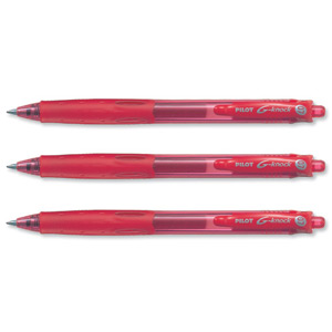 Pilot BegreeN G Knock Rollerball Pen Retractable 0.7mm Red Ref LGK10FRBG [Pack 10]