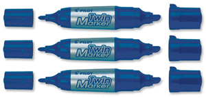 Pilot BegreeN Twin Permanent Marker Blue Ref MFN15FBLBG [Pack 10]