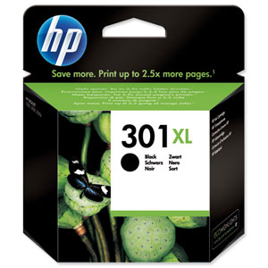 Hewlett Packard [HP] No. 301XL Inkjet Cartridge Page Life 480pp Black Ref CH563EE#UUS