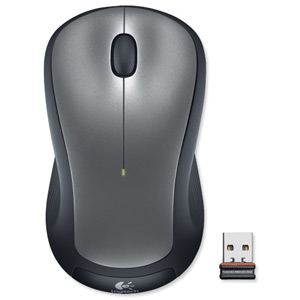 Logitech M310 Wireless Mouse Contoured Bluetooth with USB Nano-Receiver 2.4GHz Silver Ref 910-001678