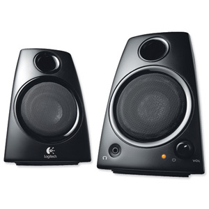 Logitech Z130 Speakers with Headphone Jack and 3.5mm Plug 2x 2.5W Ref 980-000419