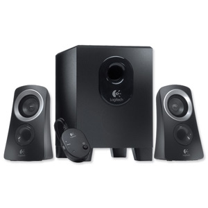 Logitech Speaker System Z313 3.5mm with Control Pod Headphone Jack and Subwoofer RMS 25W Ref 980-000447