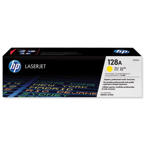 Hewlett Packard [HP] No. 128A Laser Toner Cartridge Page Life 1300pp Yellow Ref CE322A Ident: 816D