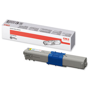 OKI Laser Toner Cartridge High Yield Page Life 5000pp Yellow Ref 44469722 Ident: 827A