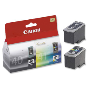 Canon PG40 & CL41 Inkjet Cartridges Colour/Black Ref 0615B036 [Pack 2]