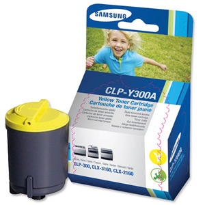 Samsung Laser Toner Cartridge Page Life 1000pp Yellow Ref CLP-Y300A-ELS