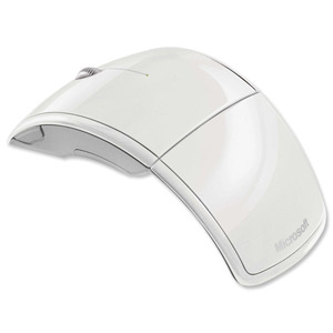 Microsoft Arc Mouse Folding Scrolling Wireless Bluetooth 2.4GHz 4-Button White Ref ZJA-00045