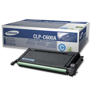 Samsung Laser Toner Cartridge Page Yield 4000 Cyan Ref CLP-C600A/ELS