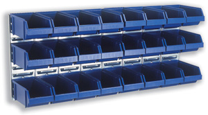 Raaco Visual Storage System Wall-mounted Panel 32x1 Litre Bins W440xD1040xH184mm Ref 5733439105903