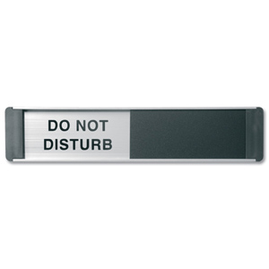 Sliding Door Sign Do Not Disturb W255xH52mm Aluminium anmd PVC