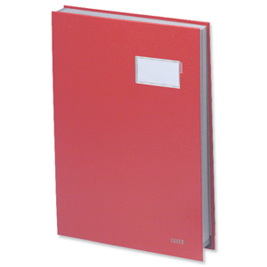 Signature Book 20 Compartments Durable Blotting Card 340x240mm Red