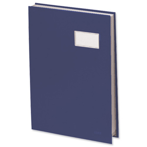 Signature Book 20 Compartments Durable Blotting Card 340x240mm Blue