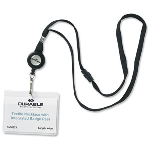 Durable Textile Necklace Reel for Name Badges with Safety Release Ref 8223 [Pack 10]