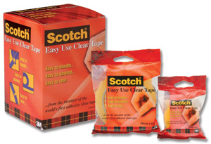 Scotch Easy Use Clear Tape 25mmx66m Ref 2566-FP6 [Pack 6]