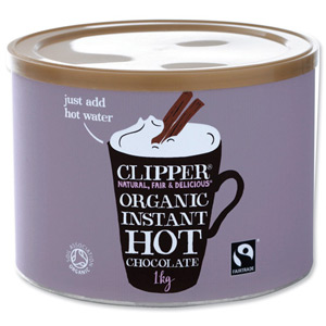 Clipper Fairtrade Organic Hot Chocolate Tin 1kg Ref A06793