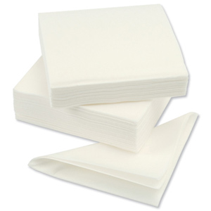 Napkin High quality Single Ply 390x390mm White [Pack 600]