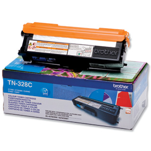 Brother Laser Toner Cartridge Page Life 6000pp Cyan Ref TN328C