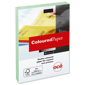 Multifunctional Paper Coloured Ream Wrapped 80gsm A3 Green [500 Sheets]