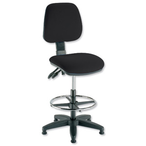 Trexus Checkout Chair Folding Backrest H390mm Seat W460xD460xH590-840mm Charcoal