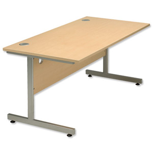 Influx Desk Cantilever Rectangular W1600xD800xH720mm Maple