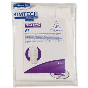 Kimtech Science A7 Lab Coat Silicone-free Anti-static Fabric Standard EN 1149-1 XLarge Ref 96730
