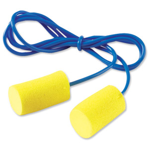 3M E-A-R Classic Earplugs PVC Corded EN352-2 Noise Level Reduction 36dB Ref CC-01-000 [Pack 200]