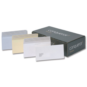 Conqueror Envelopes Wallet Peel and Seal Laid Vellum DL Ref CDE01453VE [Pack 500]