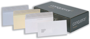 Conqueror Envelopes Wallet Peel and Seal with Window Laid High White DL Ref CDE1525HW [Pack 500]