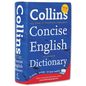 Collins Concise English Dictionary Hardback in Colour Ref 0007231123