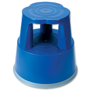 RelX Step Stool Mobile Plastic Lightweight Strong Top W290xH430xBaseW400mm Blue Ref T7 BLU