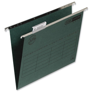 Elba Verticfile Suspension File Recycled 100 percent A4 Green Ref 100331251 [Pack 50]