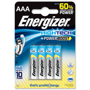 Energizer HighTech Battery Alkaline LR03 1.5V AAA Ref 637445  [Pack 4]