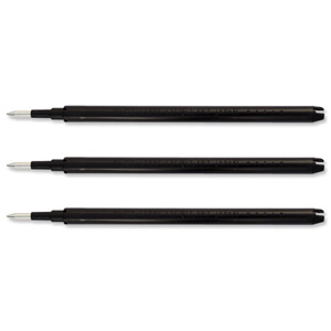 Pilot Frixion PRO Ink Refills for Rollerball Black Ref 075300301 [Pack 3]
