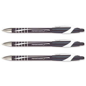 Paper Mate Flexgrip Elite Gel Pen Retractable 0.7mm Tip 0.5mm Line Black Ref S0898860 [Pack 12]