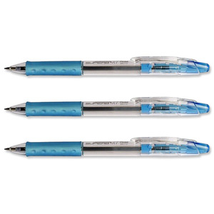 Pentel Superb Retractable Ball Pen Tip 0.7mm Line Width 0.25mm Blue Ref BK717-C [Pack 12]