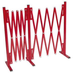 Ease-E-Load Safety Barrier Extendable with Detachable Feet L0.6-4.25xH0.9m Red SB1 Ref SB1
