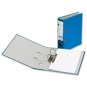 Rexel Karnival Lever Arch File Paper over Board Slotted 70mm A4 Blue Ref 20743EAST [Pack 10]