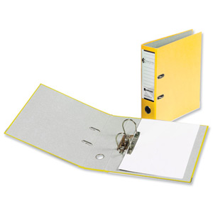 Rexel Karnival Lever Arch File Paper over Board Slotted 70mm A4 Yellow Ref 20749EAST [Pack 10]